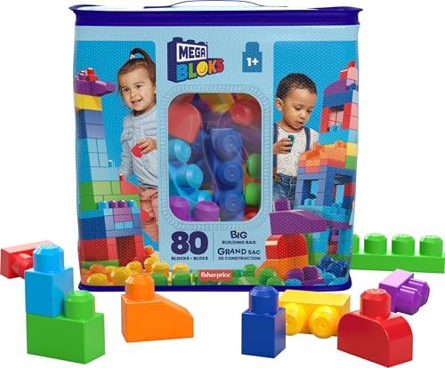 Mega Bloks First Builders 80-Piece Block Set Blue Ages 1
