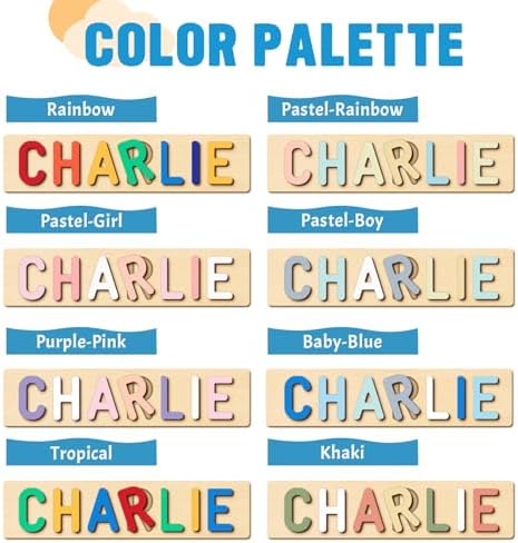 Custom Wooden Name Puzzle for Kids - Montessori Toy