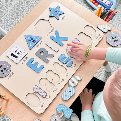 Zuzu Puzzle Personalized Name Wooden Toy for Toddlers