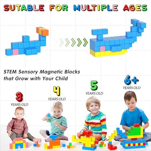42PCS Magnetic Blocks for Kids Ages 3-8 1