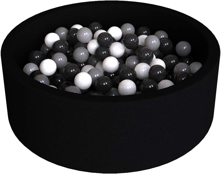 Wonder Space Deluxe Kids Round Ball Pit - Black