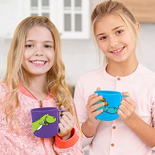 ArtCreativity Dinosaur Mugs Set of 4 3-Inch Kids Cups