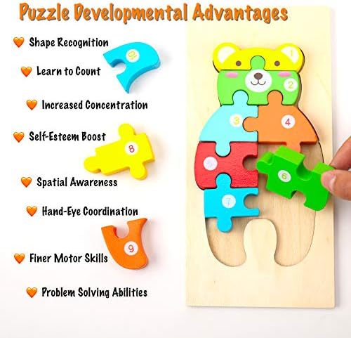 Montessori Mama Wooden Toddler Puzzles 2-4 Years Old