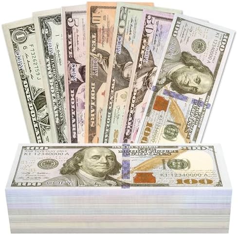 Wadoaf 420 Piece Play Money Set for Board Games and Magic