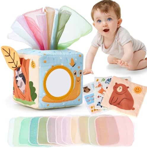 Hahaland Baby Tissue Box Toy for 6-12 Months