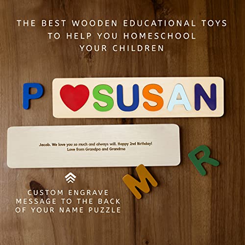 Personalized Wooden Name Puzzles for Toddlers 1-3 Years 1