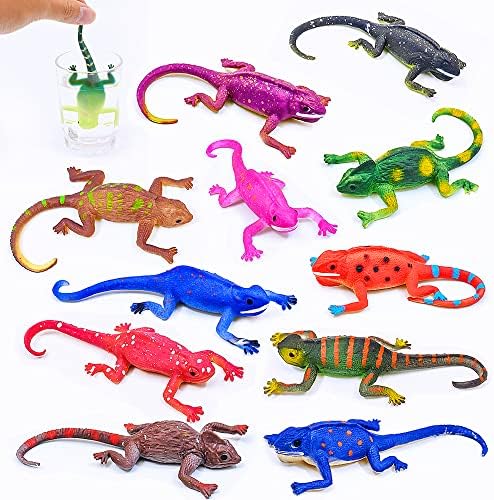 10PCS Color Changing Lizard Figurines for Kids