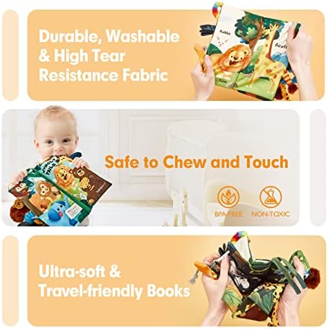 hahaland Baby Books 0-12 Months Touch Feel Learning Toy