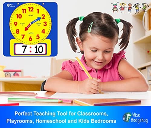 Large Magnetic Teaching Clock for Kids and Schools