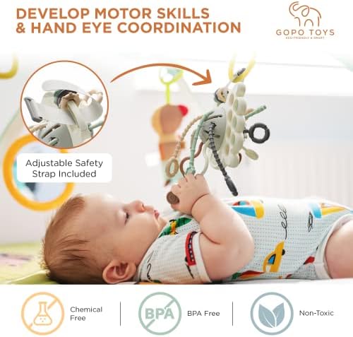 GOPO TOYS Pull String Silicone Activity Toy for 18 Months