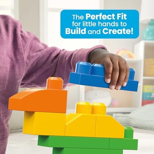MEGA BLOKS First Builders Building Blocks Set 150 Pieces Blue Ages 1