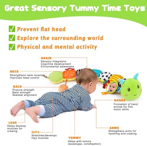 Melodyinn Baby Sensory Caterpillar Toy 0-6 Months