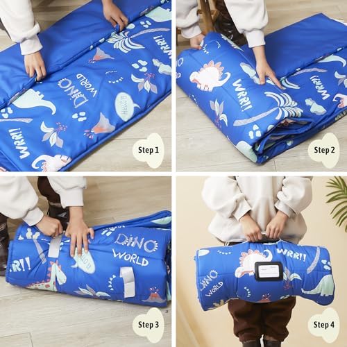 MORAIS Toddler Nap Mat with Pillow and Blanket