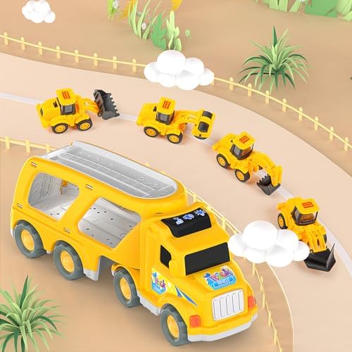 Veslier 5 in 1 Construction Truck Toy for Kids 1-6 Years