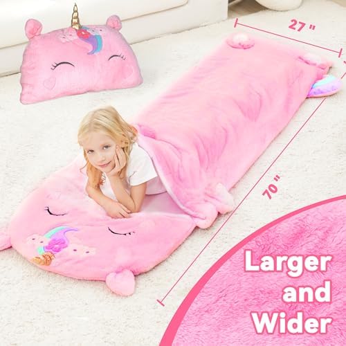 iPlay iLearn Kids Unicorn Sleeping Bag 2 In 1 1