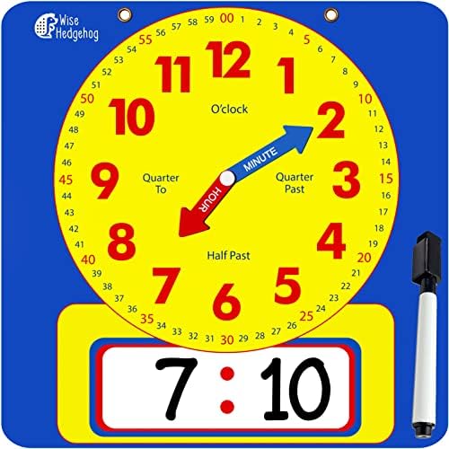 Large Magnetic Teaching Clock for Kids and Schools