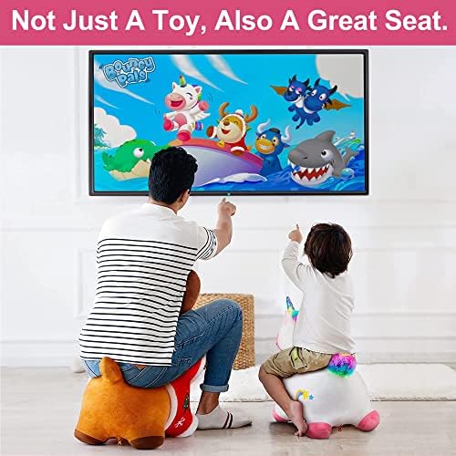 iPlay iLearn Bouncy Unicorn Hopper Toy for Toddlers