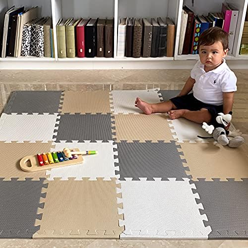 MioTetto Foam Floor Tiles for Kids - Safe Comfortable Play Mat