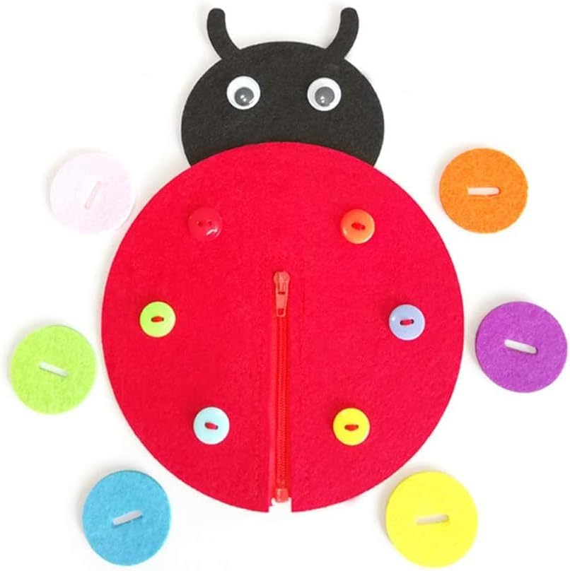 SUPVOX Felt Ladybird Zipper DIY Craft Kit for Kids
