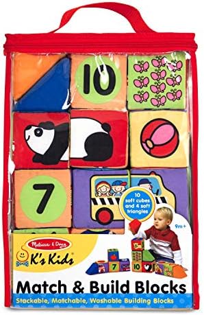 Melissa Doug Ks Kids Match and Build Soft Blocks Set