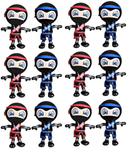 Set of 2 Inflatable Ninja Party Decorations Red Blue