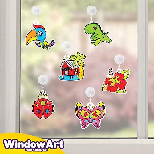 Creative Kids Window Paint Art Kit - 24 Suncatchers Set