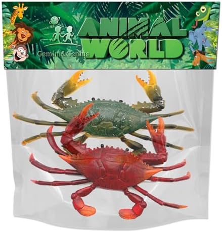 GeminiGenius Crabs Animal Figures for Kids