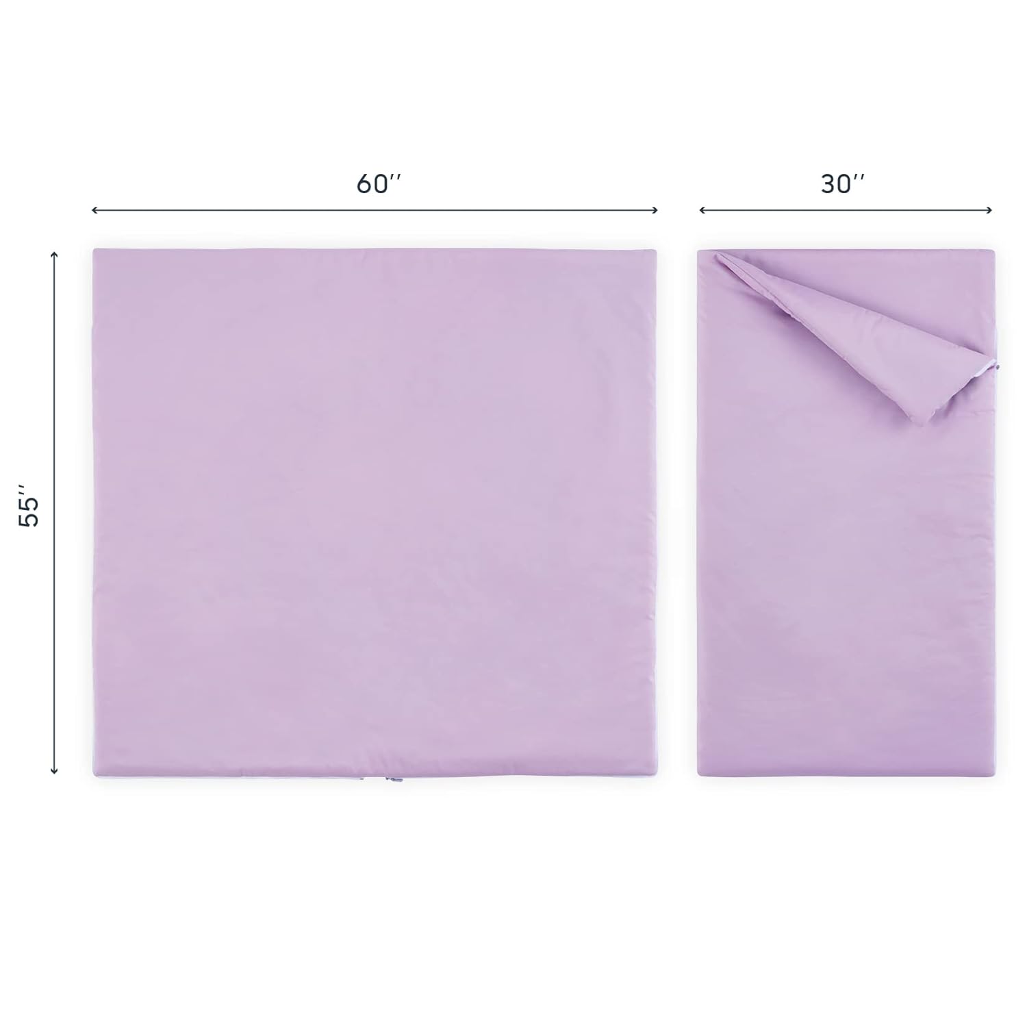 Wake In Cloud Kids Sleeping Bag with Pillow Set - Lilac Purple