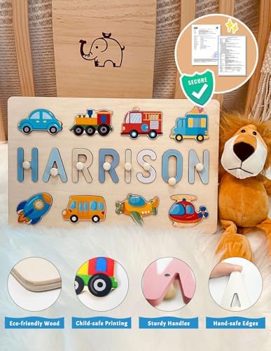 Personalized Name Puzzle with Custom Blessing for Toddlers