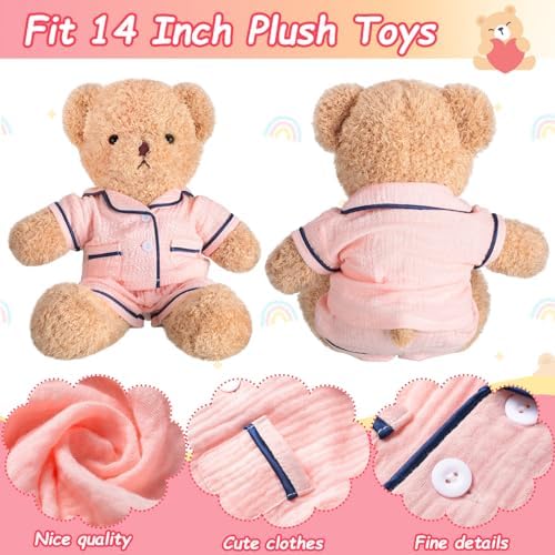 Hungdao Bear Pajamas Clothes for 14 Inches Stuffed Animals