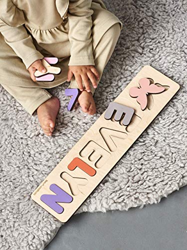 Custom Name Puzzle Wooden Nursery Sign Toddler Gift