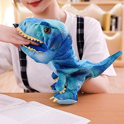 HooYiiok Plush Dinosaur Hand Puppet for Kids 11 Inches