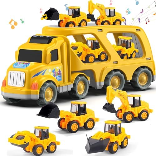 Veslier 5 in 1 Construction Truck Toy for Kids 1-6 Years