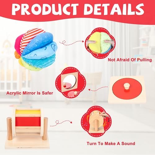 Adena Montessori Baby Toys Play Kit - 6-12 Months