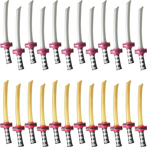 Cotiny 24 Pack Inflatable Ninja Swords for Kids Adults
