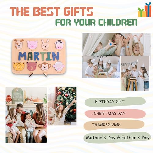 Personalized Name Puzzle for Toddlers - Custom Animal Design
