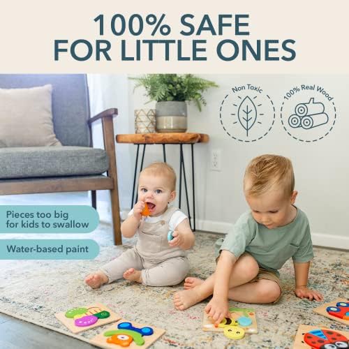 Magifire Wooden Puzzles Set of 6 for Toddlers 1-3 1