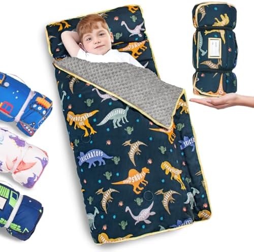 Primlect Thickened Toddler Nap Mat with Pillow and Blanket