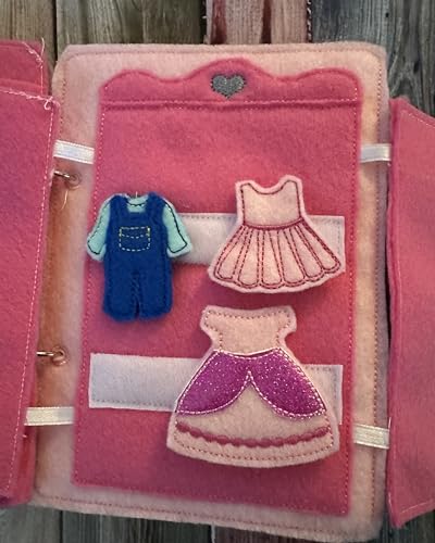 Handmade Portable Felt Dollhouse Book for Kids