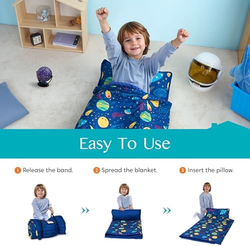 Joiedomi Toddler Nap Mat with Pillow and Blanket
