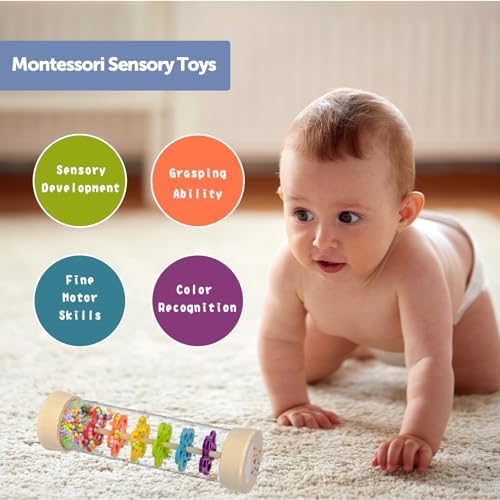 GRESEESM Rainstick Musical Toy for Babies 6-12 Months