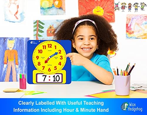 Large Magnetic Teaching Clock for Kids and Schools