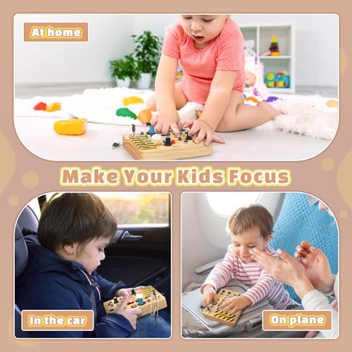 Joyreal Montessori Busy Board with LED Lights for Toddlers