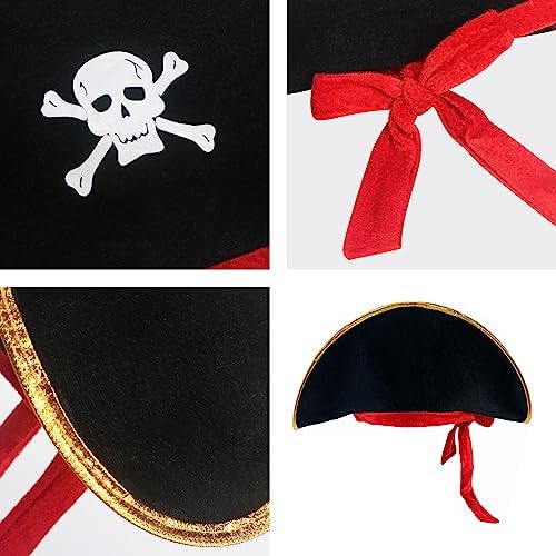 D-Fokes Pirate Captain Costume Cap with Eye Patch