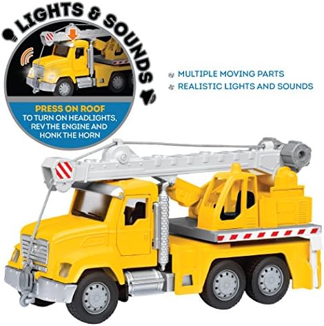 DRIVEN by Battat Micro Crane Truck Yellow 1
