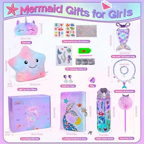 Cherry Tale Mermaid Gift Set for Girls 4-10