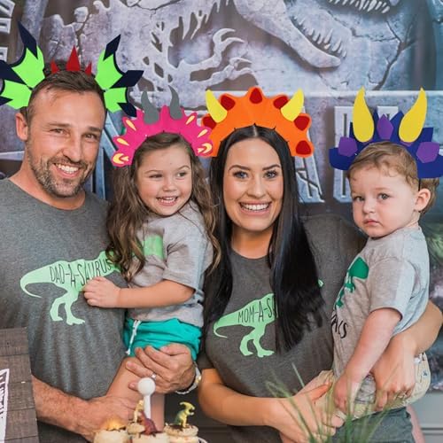Flying Childhood 12Pack Dinosaur Dragon Headbands for Kids Halloween Party