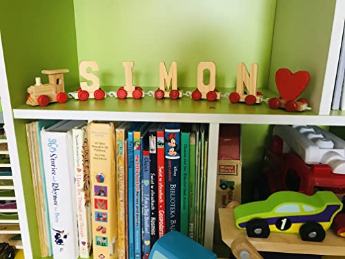 Wooden Letter Train with Personalized Name - Baby Room Decor