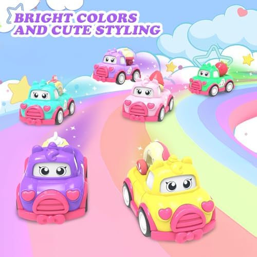 Unicorn Car Toys Set for 1 Year Old Girls