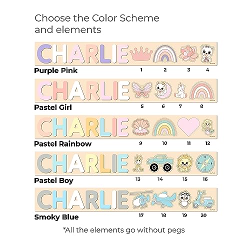 BusyPuzzle Personalized Wooden Name Puzzle
